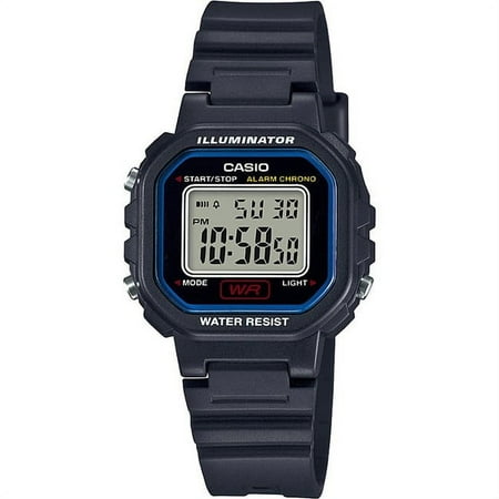 Casio Women's Digital Casual Watch, Black/Blue LA20WH-1C