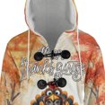 thumbnail image 4 of Happy Thanksgiving Italian Greyhound Turkey Costume Pumpkins Autumn Leaves All Over Print 3D Hooded Duffle Toggle Coat Greyhound Dog Lover - 13014, 4 of 6