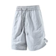 thumbnail image 6 of Men Bermuda Shorts with Designs Summer Gym Shorts for Men Loose Elastic Waist Drawstring Cargo Shorts with Pocket Lightweight Casual Sports Shorts Gray XXL, 6 of 7