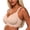 Beige, variant on Women Seamless Wavy V Neck Wireless Bra, Embossed Pattern Adjustable Wide Strap Bra Invisible Everyday Comfort Underwear
