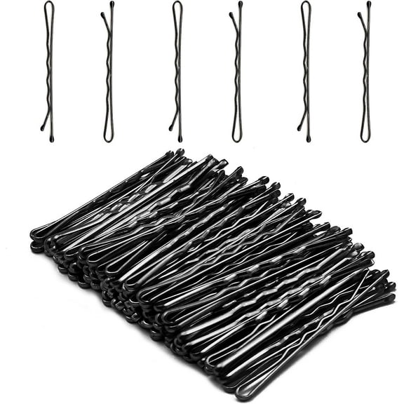 100 Pcs Hair Bobby Pins for Women — 5cm Black Hair Grips for Thick Hair — Easy to Take Everywhere Long Hair Pins for Hairdressing Makeup Styling