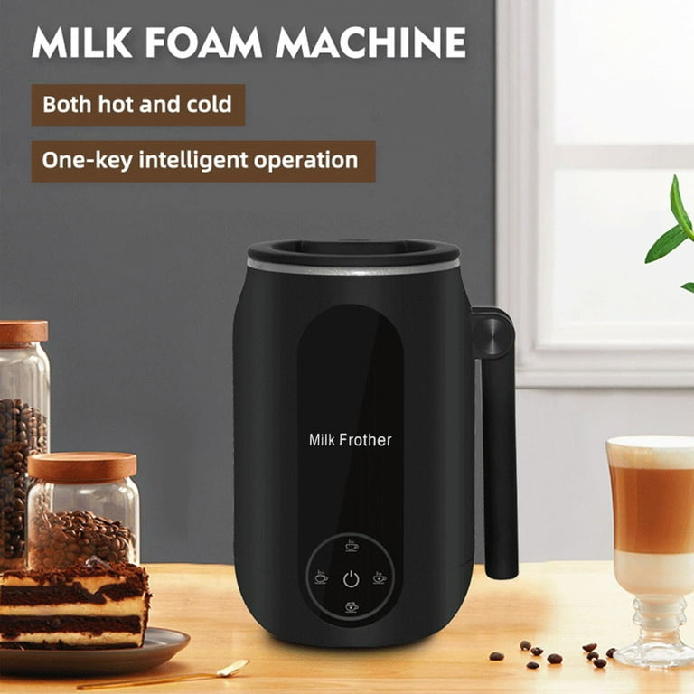 Alrocket Milk Frother, 4 in 1 Automatic Warm and Cold Milk Foam Maker, 400ml/13.5oz Milk Steamer for Coffee, Black