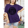 thumbnail image 2 of Anbech Basic Witch Plus Shirt for Women Graphic Halloween Themed Print Tees Short Sleeve Vintage Ladies Tops, 2 of 4