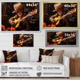thumbnail image 4 of Designart "Essence Of Cuban Music In Orange I" Cuba Floater Framed Wall Art Living Room, 4 of 5