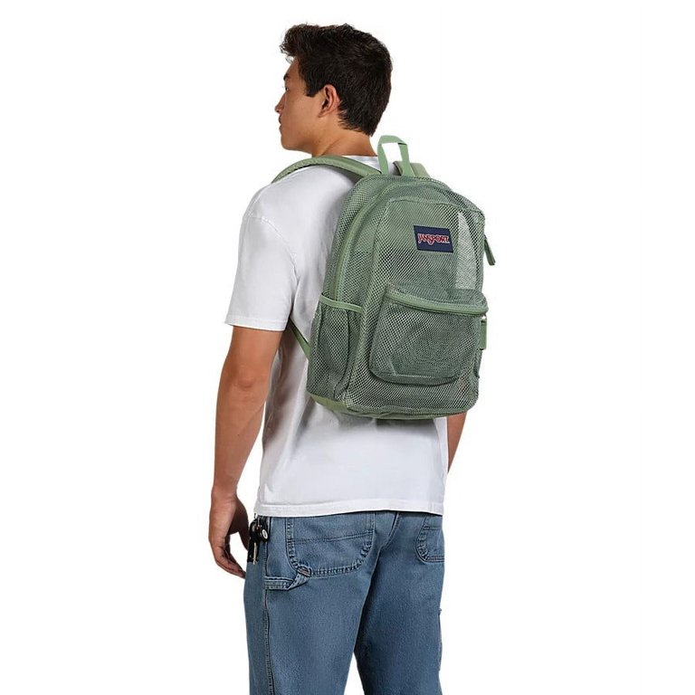 JanSport ECO Mesh Pack Loden Frost Green Backpack, Bookbags  display picture 1