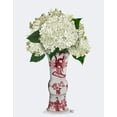 thumbnail image 2 of Fab Funky  15x18 White Modern Wood Framed Museum Art Print Titled - Chinoiserie Hydrangea White-Red Vase, 2 of 4
