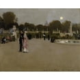 thumbnail image 2 of John Singer Sargent 24x20 Black Ornate Framed Double Matted Museum Art Print Titled: Luxembourg Gardens at Twilight (1879), 2 of 5