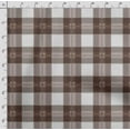 thumbnail image 4 of Soimoi Check Printed, Polyester Fleece, Fabric by The Yard Sewing DIY Stretch Fabric 56 Inches Wide, WarmFabric for Hats, Coats, Gloves, Blankets, Tawny Brown, 4 of 5