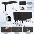 thumbnail image 4 of Folding Conference Room Tables, Mobile Training Table Modern Modular Flip Top Meeting Tables, Conference Room Table with Wheels for Home Office Classr (1915F 2Pack 55.1inch), 4 of 6