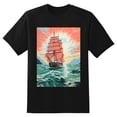 thumbnail image 2 of Plus Size Shirt for Women Black Tops for Women Short Sleeves Shirt for Women Ship T Shirt Crewneck Shirt for Women XL, 2 of 5