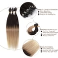 thumbnail image 3 of SEGO Micro Loop Real Thick Human Hair Extensions 50 Strands Invisible Micro Ring Beads Remy Thick Hair, 3 of 7