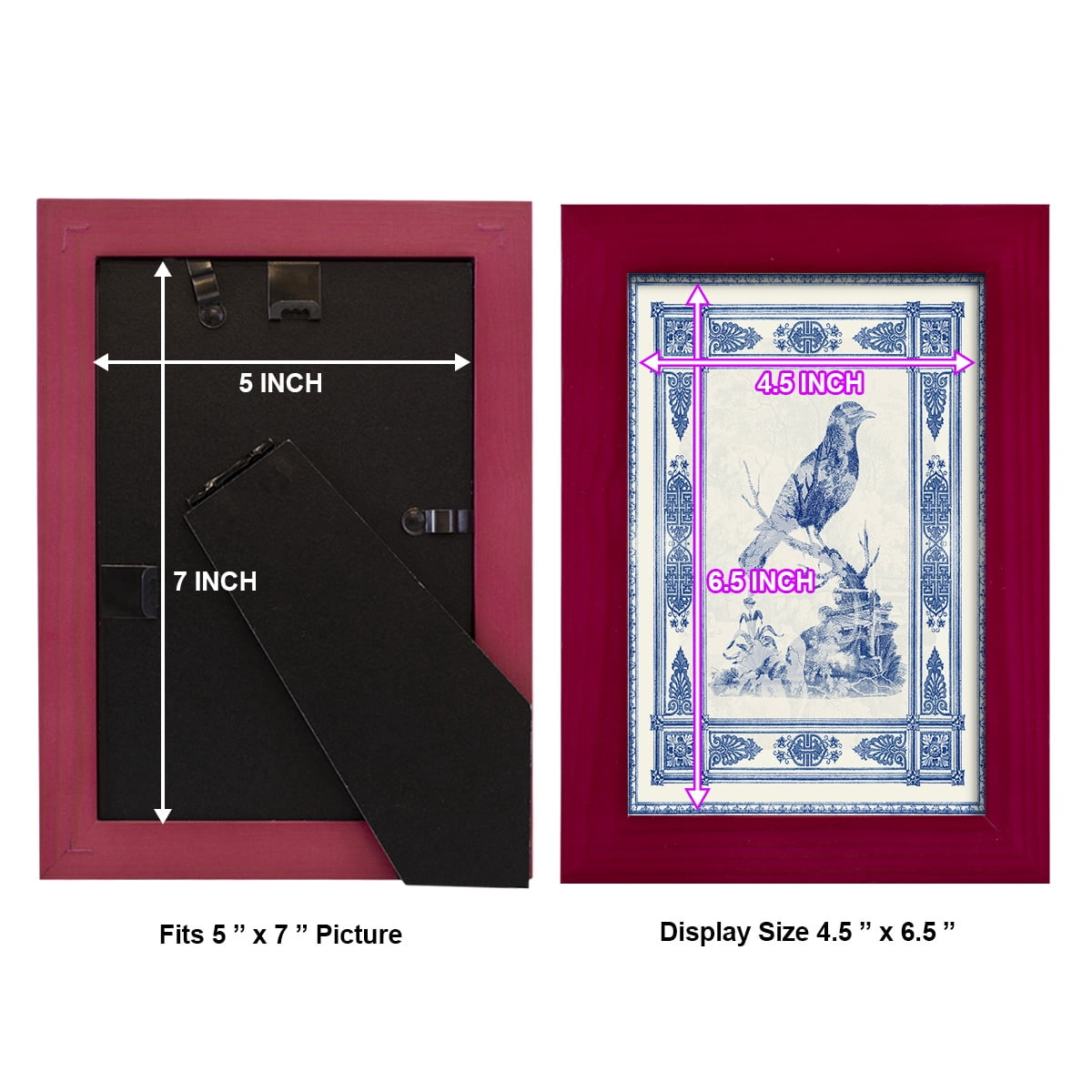 Toile de Jouy I -Framed Print w/glass-Cherry Red