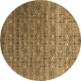 thumbnail image 1 of Ahgly Company Indoor Round Abstract Brown Contemporary Area Rugs, 6' Round, 1 of 4