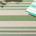 thumbnail image 4 of Safavieh Courtyard Aaron Striped Indoor/Outdoor Area Rug, Beige/Green, 6'7" x 6'7" Round, 4 of 9