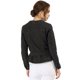 thumbnail image 5 of Chaqueta de mezclilla Allegra K con cuello redondo botones manga larga peplum Negro XS, 5 of 6