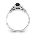thumbnail image 3 of Auriga Fine Jewelry 925 Sterling Silver Rh-plated with Black Oval Onyx Stone Ring for Women Size- 6, 3 of 6