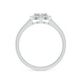 thumbnail image 2 of ANGARA Natural Composite Diamond Halo Ring with Milgrain in 14K White Gold for Women (Size-3mm| Color-G| Clarity-VS2) | April Birthstone, Anniversary, Jewelry Gift for Women | Natural Diamond Ring, 2 of 9