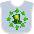 thumbnail image 3 of Inktastic St. Patricks Day Shamrocks and Hat Boys or Girls Baby Bib, 3 of 4