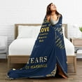 thumbnail image 5 of 50th Anniversary Blanket - 50th Wedding Anniversary Blanket - 50th Wedding Anniversary Blanket for Couples, Parents, Grandparents 60"x50", 5 of 5