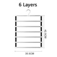 thumbnail image 7 of 2X 6 Layers Pants Hangers Space Saving Trouser Racks Home Closet Wardrobe Multi Layer Pants Rack, 7 of 7