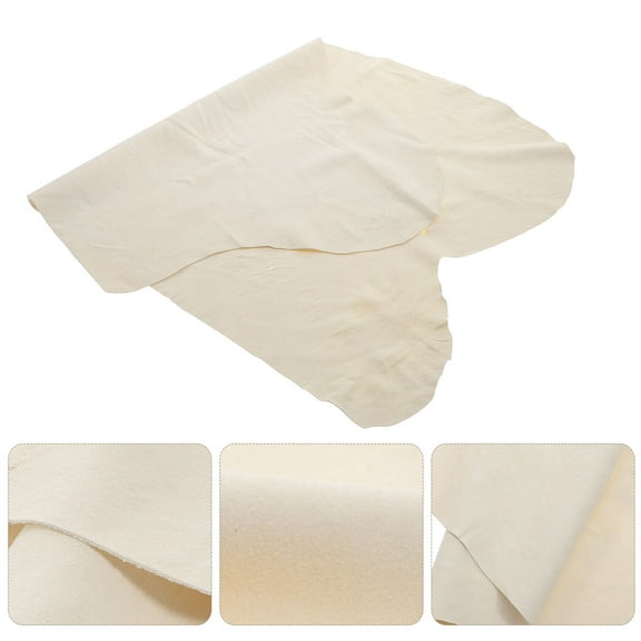 LEORX Chamois Cloth for Car Leather Beige 1Set for Dust Grabbing
