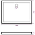 thumbnail image 5 of vidaXL Shower Base Pan with Center Drain Shower Tray Bath Pan ABS Rectangular, 5 of 7