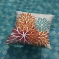 Outdoor Throw Pillow Covers 16x16 Inch Set of 2 Waterproof Spring Summer Geometric Elegant Burnt