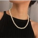 thumbnail image 4 of Pearl Necklace for Men, White Pearl Necklace for Women, Round Pearl Choker Necklace, Pearl Jewelry, 4 of 5