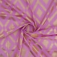 thumbnail image 2 of Zelouf Megara Diamond Foil On Crepe Chiffon  , Sewing, DIY, Crafts Fabric by the Yard, Lilac/gold, 20 Yard, 2 of 3