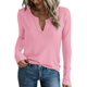 thumbnail image 1 of Remera PRETTYGARDEN de Manga Larga con Cuello en V y Tejido Waffle Rosa Talle M, 1 of 5