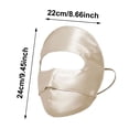 thumbnail image 3 of 1PC 100% Mulberry Silk Full Face UV Protection Mask - Beige Adjustable Sun Shield for Summer, 3 of 5