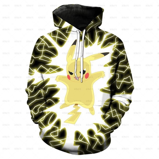 2022 otoño niños 3D dibujos animados Pokemon Sudadera con capucha para chico Casual 3D estampado niños moda Pokemon niños 4-14 años ropa con capucha 150 zhangyuxiang CONDUJO