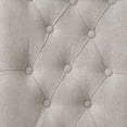 thumbnail image 3 of Contemporary Dining Room Set Of 6 Side Chairs Beige Linen Upholstered Button Tufted Wooden Legs, 3 of 6