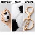 thumbnail image 3 of 6 llaveros de balón de futbol de peluche, 9 cm, con broche metálico, accesorios suaves para mochila, bolso y llaves, recuerdos para fiesta y regalos de equipo, 3 of 4