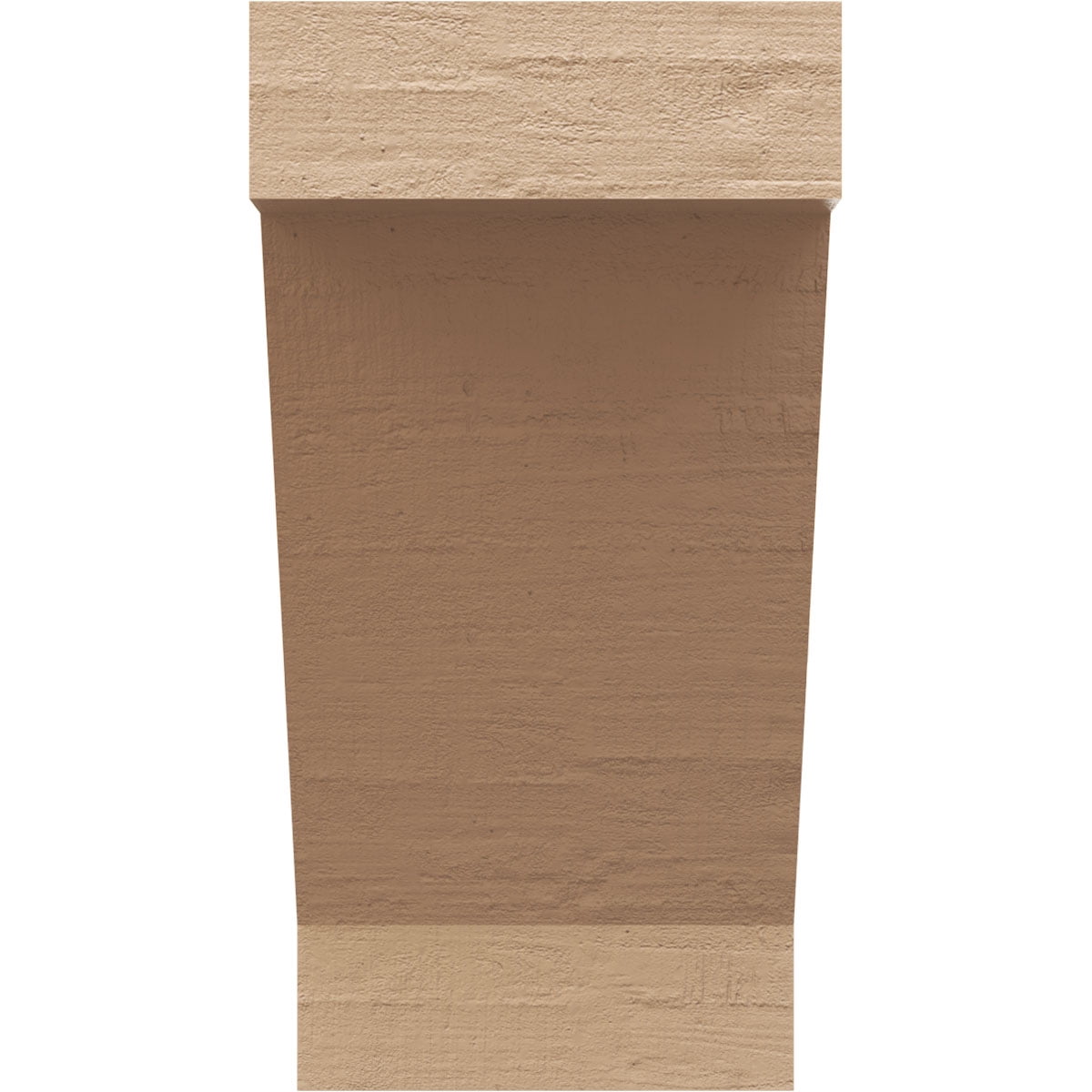 6"W x 6"D x 12"H Wide Burlington Rough Cedar Woodgrain TimberThane Corbel, Primed Tan