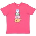 thumbnail image 3 of Inktastic Kawaii Kitten Stack Youth T-Shirt, 3 of 5