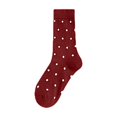 thumbnail image 5 of Cutuoiiu Women's Casual Socks Regular Fit Rib Cuff Vintage Mid Calf Socks White Polka Dot Knit Socks Soft Stretch Socks for Winter Daily Wear, 5 of 5