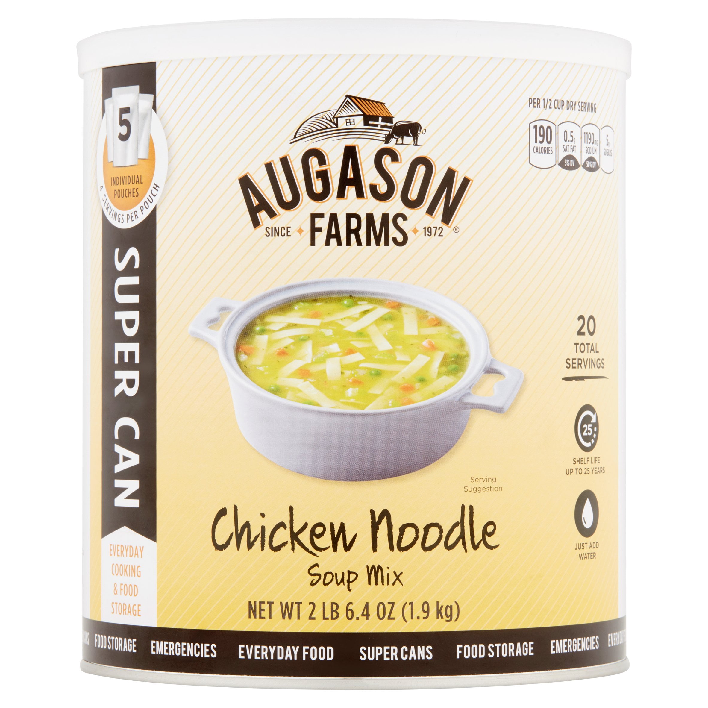 Augason Farms Chicken Noodle Soup Mix, 2 lb 6.4 oz by Blue Chip Group