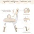thumbnail image 6 of Kids Table and 2 Chairs Set, Height-Adjustable Toddler Table and Chair Set with Graffiti Desktop, 31.5''L x 23.6''W Children Activity Table for Daycare, Classroom, Home, 6 of 9