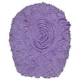 thumbnail image 2 of Home Weavers Bell Flower Bathroom Rug Toilet Lid Seat Cover Elastic Edges, 100% Cotton Soft Universal Fit for Standard Oblong Round Bath Room Bowl Lids, Washable 18"x18" Toilet Lid Cover, Purple, 2 of 9