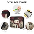 thumbnail image 3 of Accordion File Organizer with Zip Closure 13 Pockets Expanding File Folder Letter A4 Paper Document Organizer for Home Office Snowman and Birds, 3 of 7