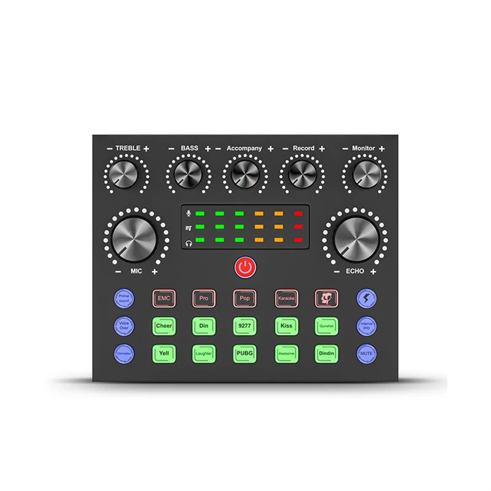 V8S Live Microphone Sound Card For Audio Mixer Streaming Board Music Recording Broadcast ,Precision Control