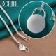 thumbnail image 2 of Dong-collar con colgante de plata de ley 925 para mujer y hombre, cadena de 18-30 pulgadas con cierre redondo, joyería de compromiso, 2 of 2