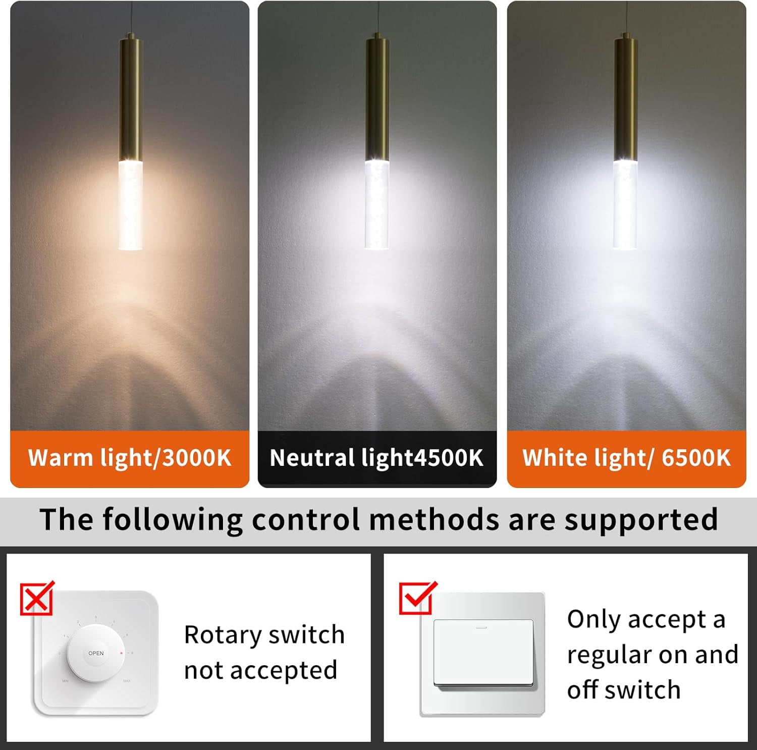 Modern Linear Pendant Light for Kitchen Island LED Hanging Light Fixture with Bubble Acrylic 3 Color 3000K/4500K/6500K Mini Ceiling Chandelier Lighting