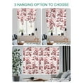 thumbnail image 4 of Red Fruit Tie Up Curtains for Windows 63 Inch Length Balloon Curtains Kitchen Adjustable Balloon Window Shade Vintage Plant Nature Botanical Flower Floral Tie Up Bathroom Curtain Window 52"x63", 4 of 6