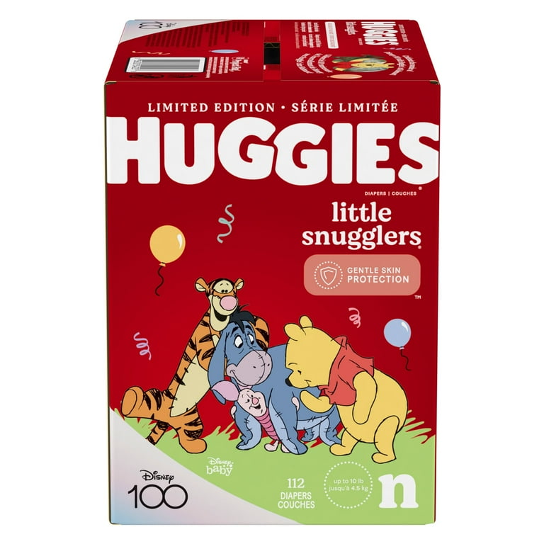 Huggies Little Snugglers Newborn Baby Diapers, 112 Ct, Leak-Free