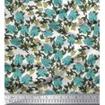 thumbnail image 1 of Soimoi Georgette Viscose Fabric Leaves & Floral Block Fabric Prints by Yard 42 Inch Wide, 1 of 3