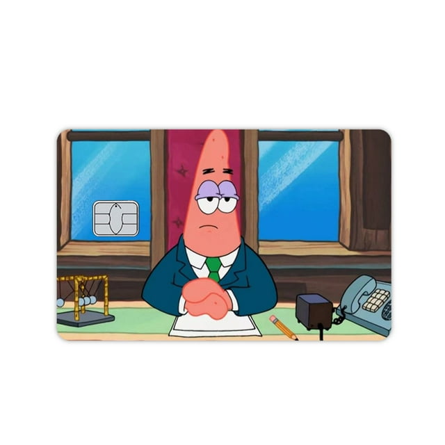 Anime Diy Sponge-Bob Patrick Star Squidward Tentacles Cartoon Credit Card Skin Stickers for Bank Debit Card Metro Card Film Skin