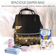 thumbnail image 5 of Fuzoiu Gold Glittering Stars Print Diaper Bag Backpack,Baby Essentials Travel Tote,Multi function Waterproof Diaper Bag, Travel Essentials Baby Bag - Unisex, 5 of 6