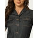 thumbnail image 5 of Camisa de Mezclilla Allegra K Manga Corta Negro XL, 5 of 6